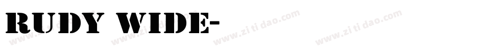 Rudy Wide字体转换